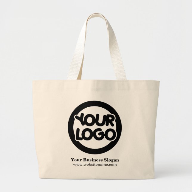 Large Custom Company Logo Large Tote Bag (Front)