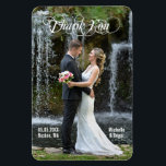 Large Custom Wedding Thank You Photo Flexi Magnet<br><div class="desc">Flexible magnet featuring your own custom photo with a stylised "Thank You" text image. Beautiful as a wedding Thank You magnet for your family and other guests.</div>