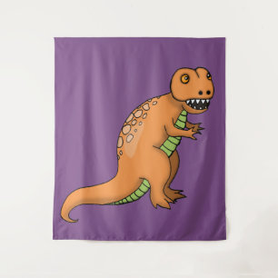 Large Cute T-Rex Kids Wall Hanging for Room Tapestry