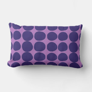 Large dark blue dots lumbar cushion