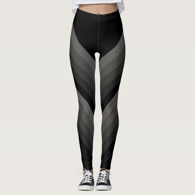 Large Diagonal Gradient Stripe Legging (Front)