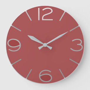 Large-digit red clock