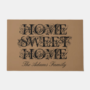 Large door mat with custom name Home Sweet Home