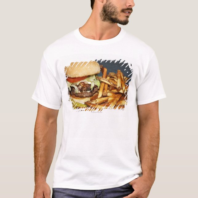 large double half pound burger fries and cola T-Shirt (Front)