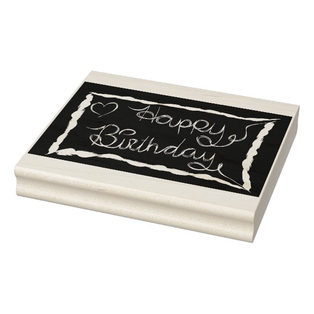 Large: Drawing Template Birthday Rubber Stamp (Stamp)