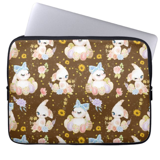 Large Easter Eggs Laptop Sleeve (Front)
