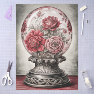 Large Elegant Floral Furniture Decoupage Tissue Paper