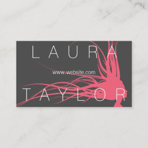 Large Elegant Fond and Wild Hair Business Card