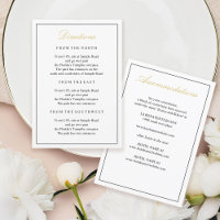 Large Elegant Gold Script Enclosure Card vertical