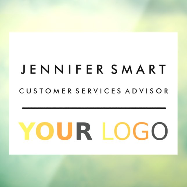 Large Employee Name Badge Magnet Custom Logo Staff (Sheet 3)