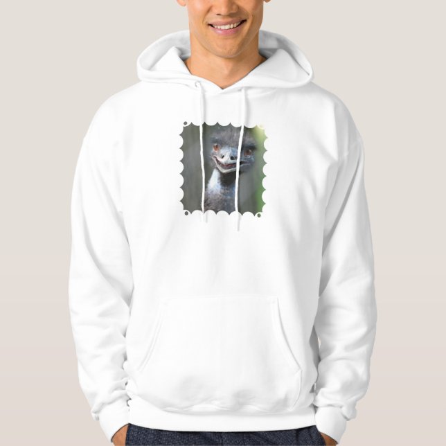 Large Emu  Hooded Sweatshirt (Front)