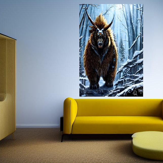 Large fantasy bear beast | AI Art Poster (Creator Uploaded)