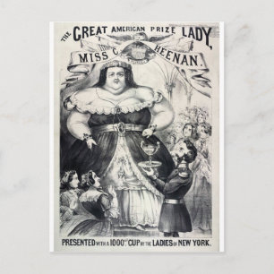 Large Fat Lady Postcard