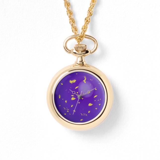 Large, faux lapis lazuli gem watch (Front)