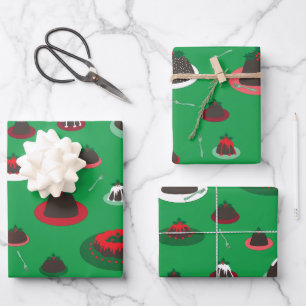 (Large) Figgy Pudding Desserts wrapping paper 