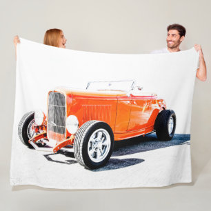 Large Fleece Blanket Hot Rod