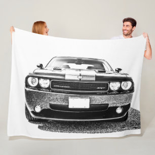 Large Fleece Blanket Muscle Car