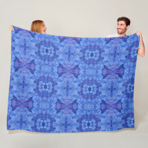 Large Fleece Blanket Nikko Blue Hydrangea