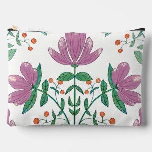 Large Floral Accessory Pouch
