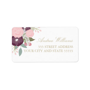 Large Floral Custom Return Address Labels