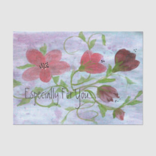 Large floral tissue paper