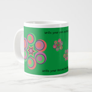Large Flower Green Mug