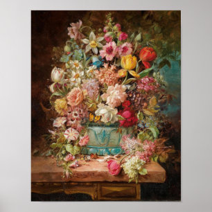 Large Flower Piece by Hans Zatzka - poster