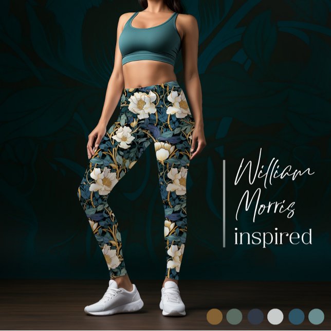 Large Flowers William Morris Inspired Leggings  (Creator Uploaded)