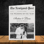 Large Foldable Wedding Newspaper Timeline Program<br><div class="desc">Have a blast at your wedding with this trendy newspaper style program,  featuring your custom photo & editable details. Easily add your own details by clicking on the "personalise" option.</div>