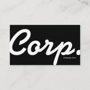 Large font,  easy to read black business card