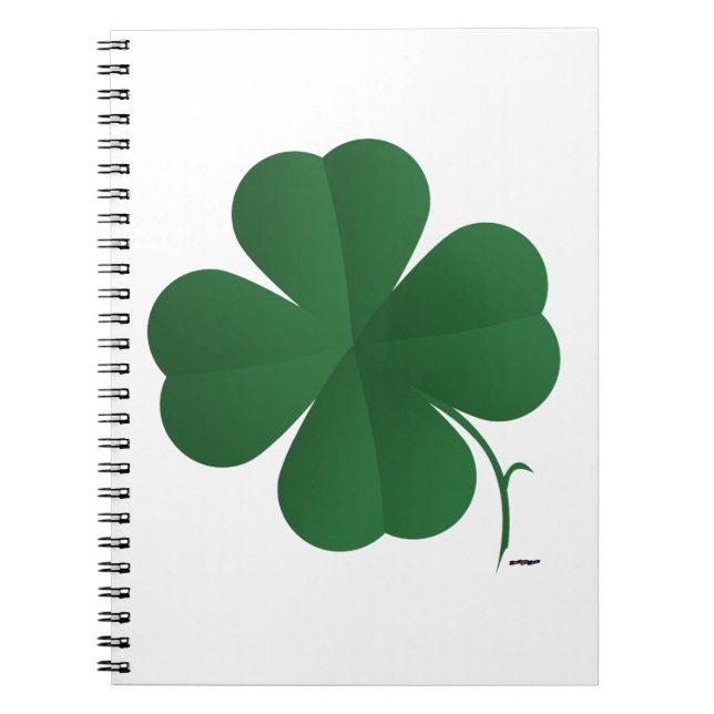 Large Four Leaf Clover Notebook (Front)