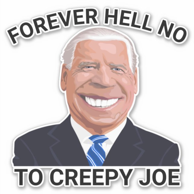 LARGE FUNNY CREEPY JOE BIDEN DECALS (Front)