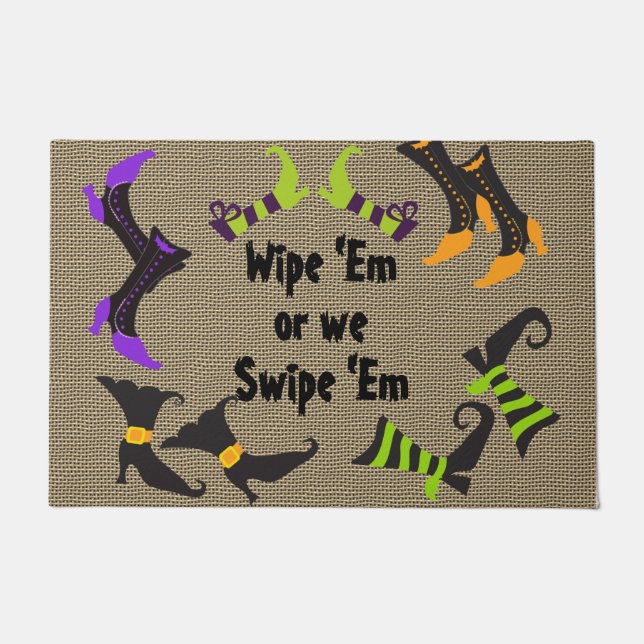 Large Funny Halloween Doormat  (Front)