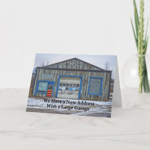 Large Garage - Funny Change of Address Announcement