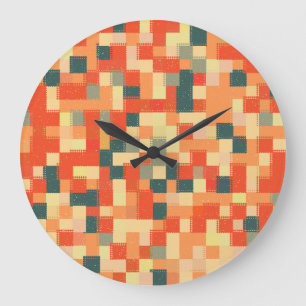 Large Geometric: Seamless Abstract Pattern. Clock