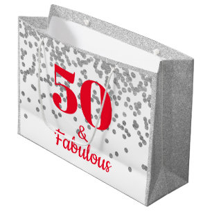 Large Gift Bag - Milestone Silver