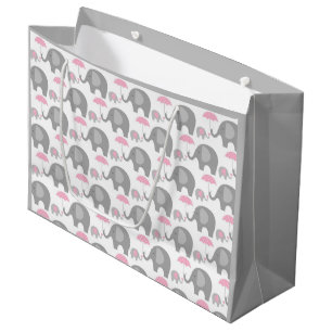 Large Gift Bag - Mother & Baby Elephants