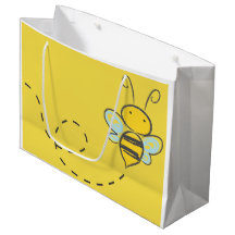 LARGE GIFT BAG WITH BEE IN FLIGHT