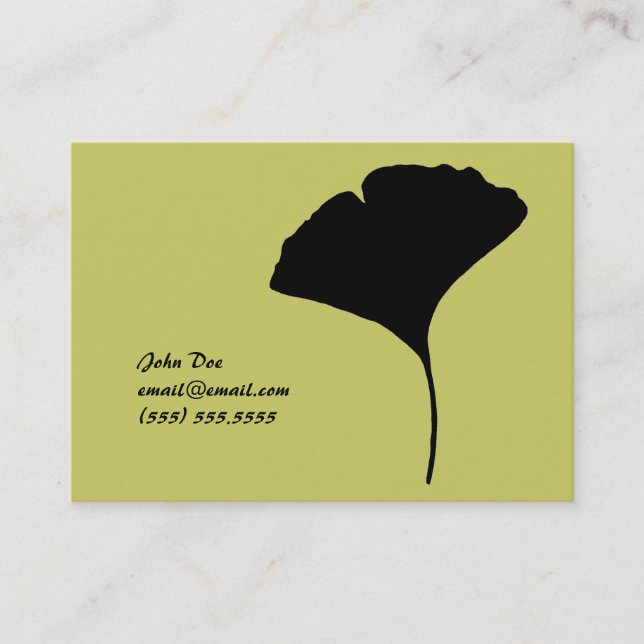 Large Ginko Leaf Calling Card (Front)