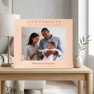 Large Godparents Thank You Keepsake Wood Etched Frames