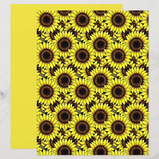 Large Golden Yellow Sunflowers (Front/Back)