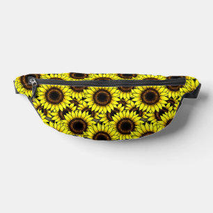 Large Golden Yellow Sunflowers Bum Bags