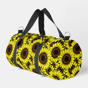 Large Golden Yellow Sunflowers Duffle Bag