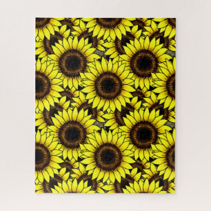 Large Golden Yellow Sunflowers Jigsaw Puzzle