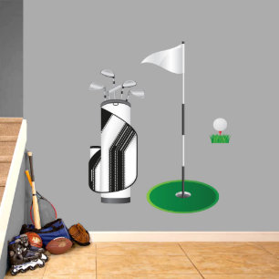 Large Golf Printed Wall Decal Set