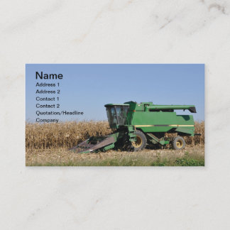 large green farming equipment business card