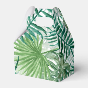 Large Green Fern Palm and Monstera Tropical Plants Favour Box