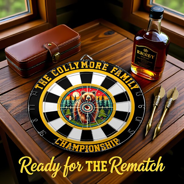 Large Grizzly in Forest Design Dartboard (Creator Uploaded)