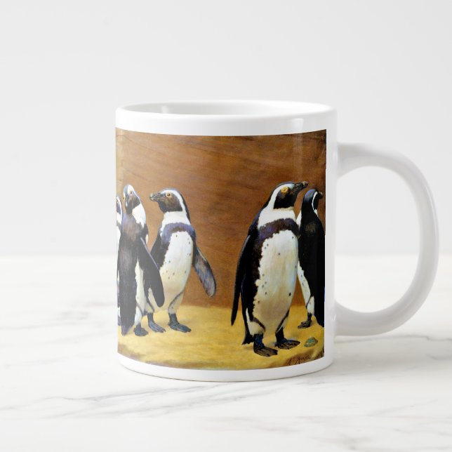 Large Group of Penguins Coffee Mug (Right)