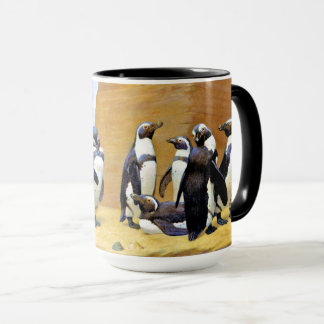 Large Group of Penguins Mug